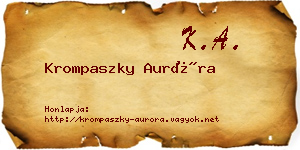 Krompaszky Auróra névjegykártya